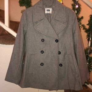 Gray pea coat